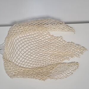 NWOT Cream Crocheted Shawl